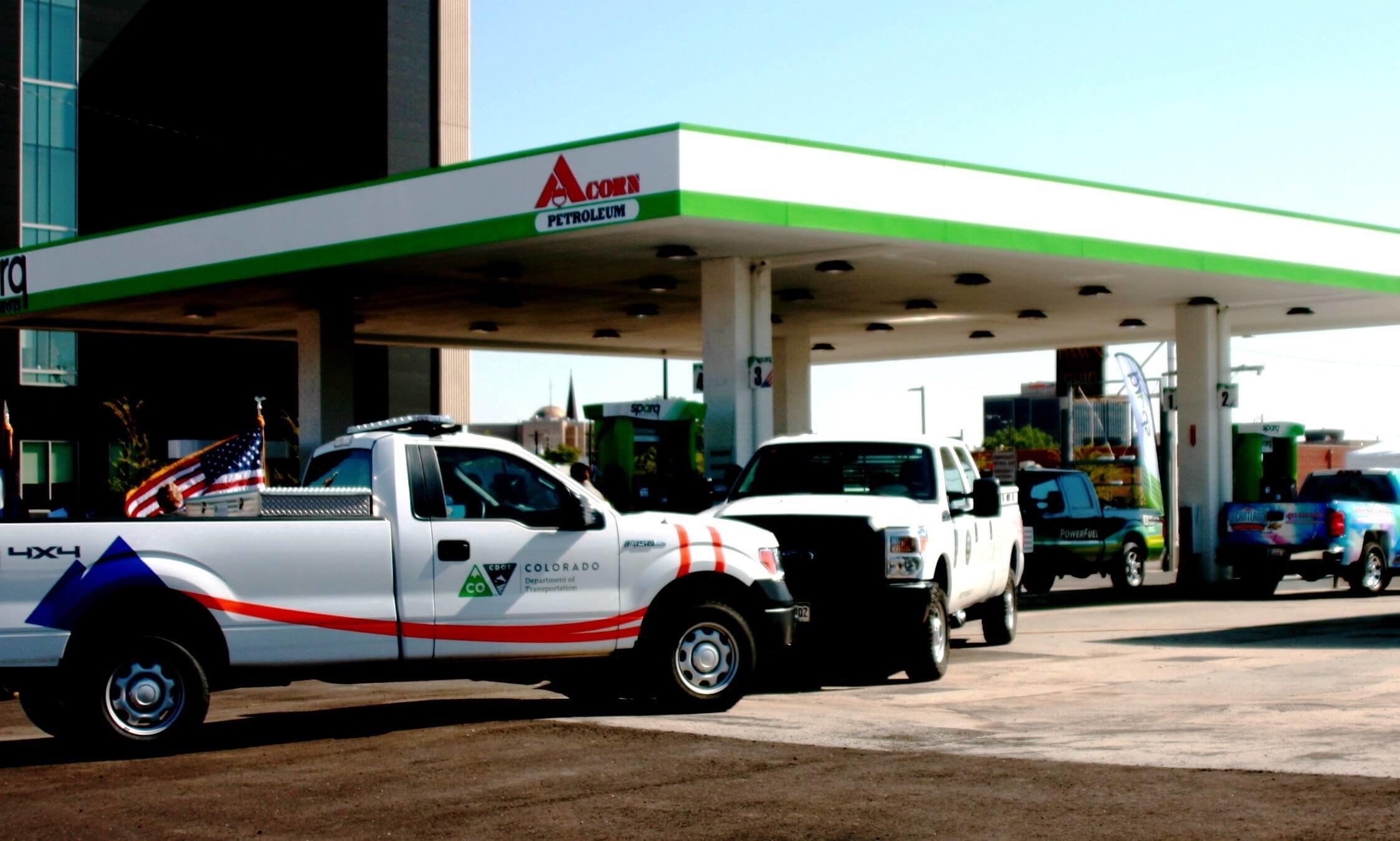 Truck at CNG Station