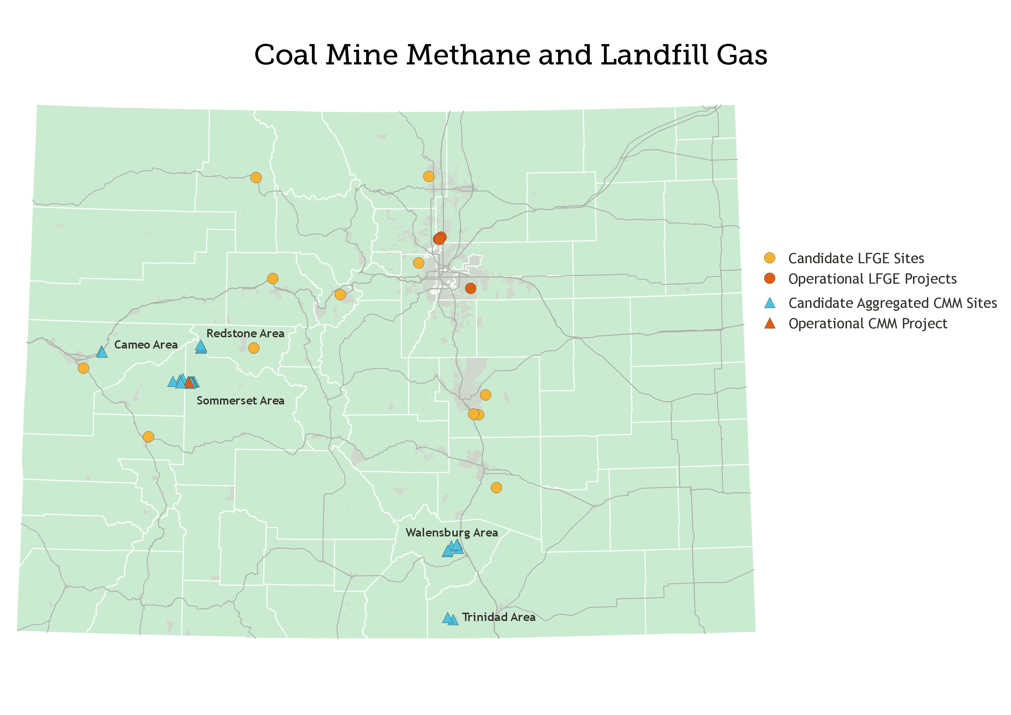 Coal Mine Methane and Landfill Gas Map