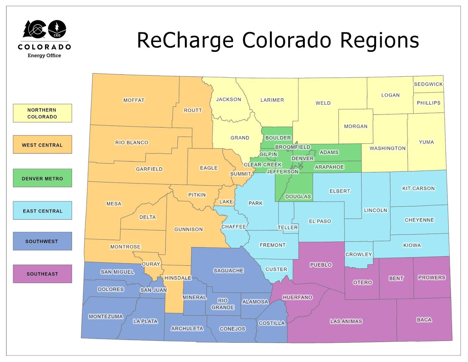 Map of Colorado Regions